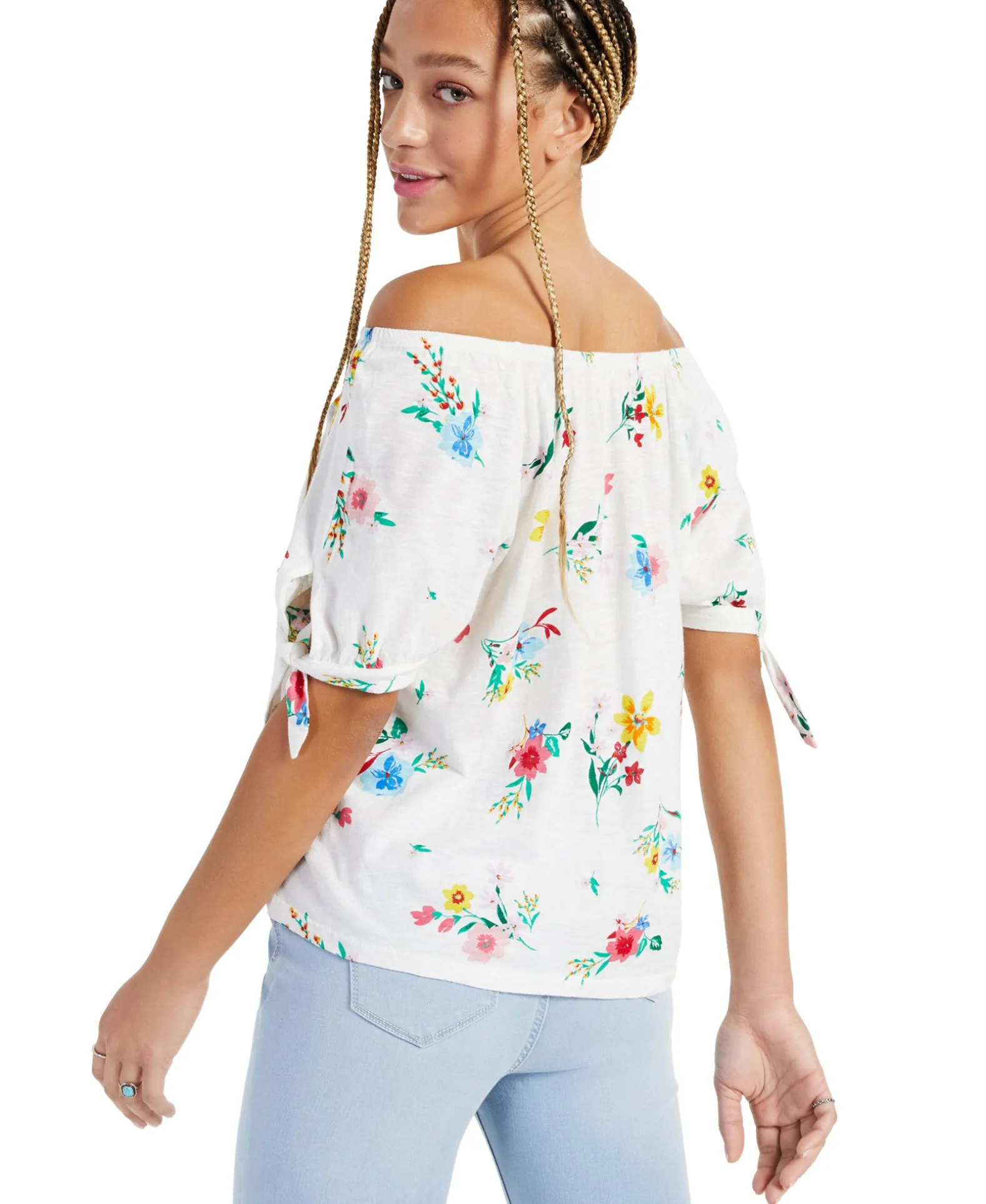 Women's Off-the-Shoulder Floral Top