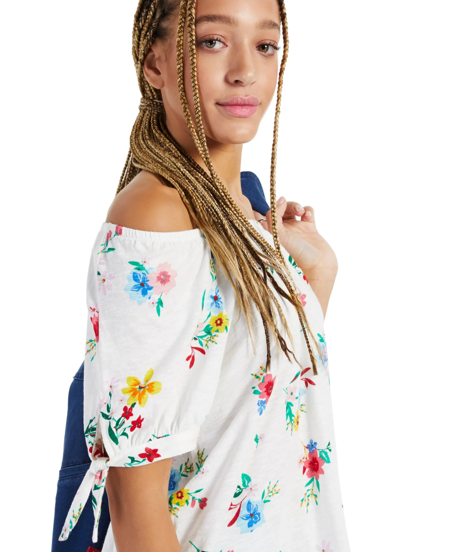 Women's Off-the-Shoulder Floral Top