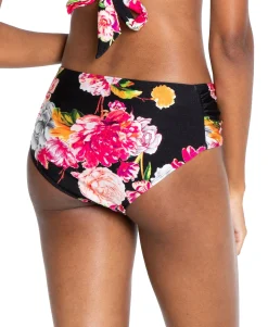 Women's Ombre Floral Printed Ruched-Side Bikini Bottoms