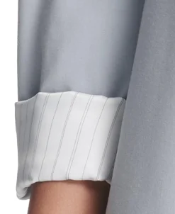 Women's One-Button Jacket With Striped Cuffs