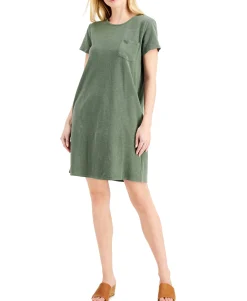 Women's One-Pocket T-Shirt Dress