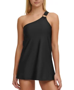 Women's One-Shoulder Convertible Swim Dress