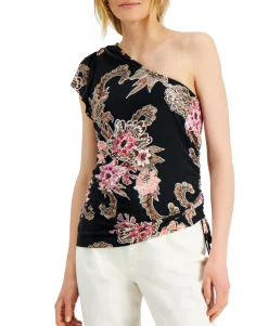 Women's One-Shoulder Ruffled Top