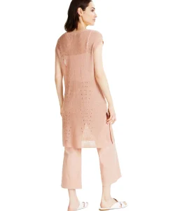 Women's Open-Stitch Tunic Sweater