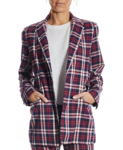 Women's Oversized Plaid Blazer