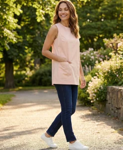 Women's Patch-Pocket Sleeveless Top