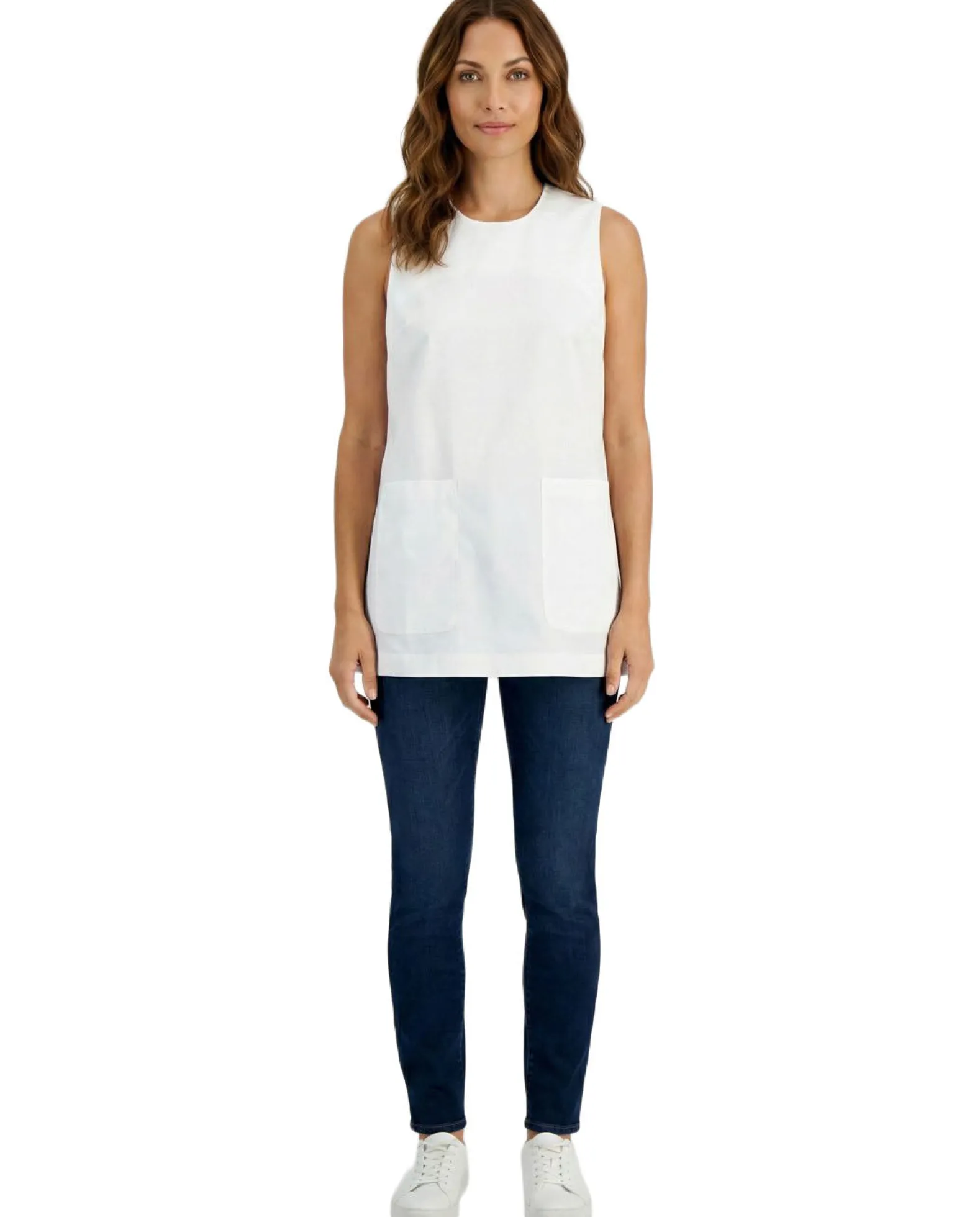 Women's Patch-Pocket Sleeveless Top