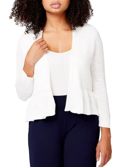 Women's Peplum Open Front Cardigan Sweater