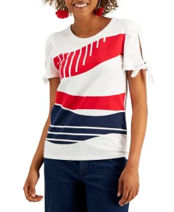 Women's Petite Abstract Print T-Shirt