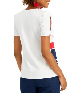 Women's Petite Abstract Print T-Shirt