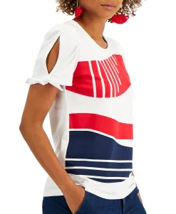 Women's Petite Abstract Print T-Shirt