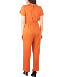 Women's Petite Belted Jumpsuit