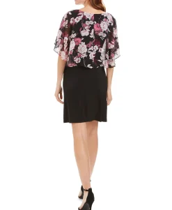 Women's Petite Chiffon Popover Dress