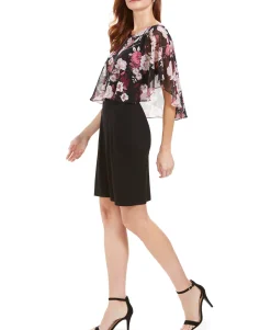 Women's Petite Chiffon Popover Dress