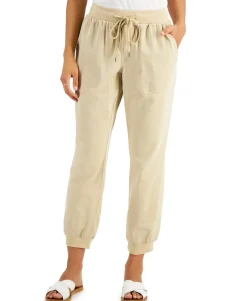Women's Petite Crepe Jogger Pants