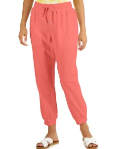 Women's Petite Crepe Jogger Pants