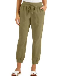 Women's Petite Crepe Jogger Pants