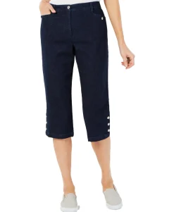 Women's Petite Denim Capri Pants