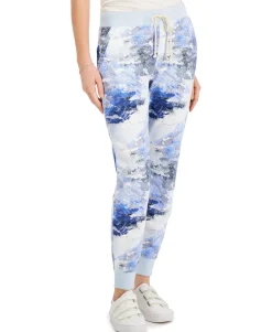 Women's Petite Dot Camo Jogger Pants