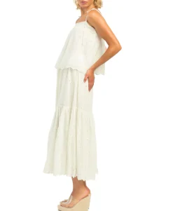 Women's Petite Floral Eyelet Cami Top