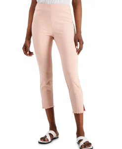 Women's Petite Fringe-Trim Skinny Pants