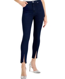 Women's Petite Front-Slit Skinny Jeans
