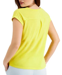 Women's Petite Graphic-Print V-Neck T-Shirt