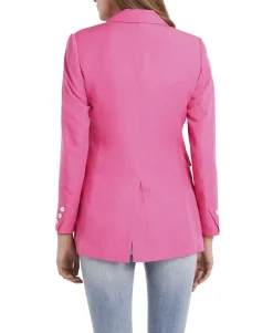 Women's Petite Long Sleeve Luxe CDC One Button Blazer