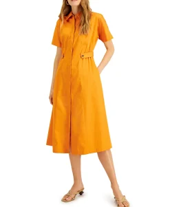 Women's Petite Midi Shirtdress