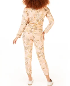 Women's Petite Palm-Print Pullover Top