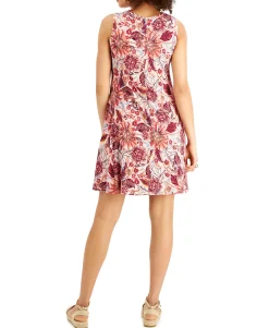 Women's Petite Printed Flip Flop Dress