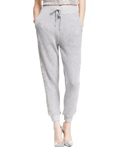 Women's Petite Sequined Jogger Pants