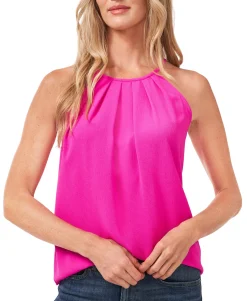 Women's Petite Sleeveless Halter Top
