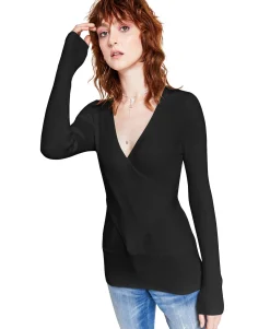 Women's Petite Surplice Sweater