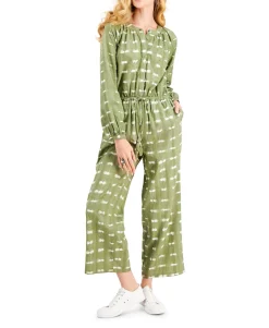 Women's Petite Textured Jumpsuit