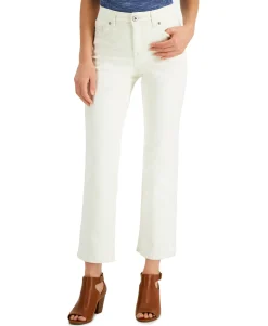 Women's Petite Tummy-Control Straight-Leg Jeans