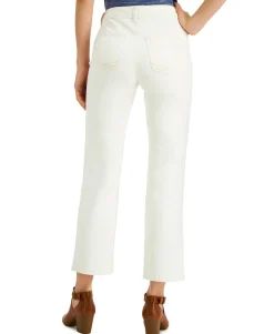 Women's Petite Tummy-Control Straight-Leg Jeans