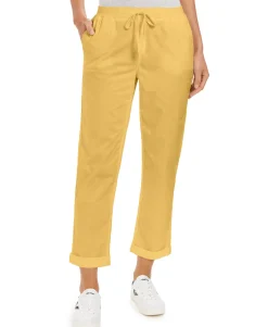 Women's Petite Twill-Tape-Tie Utility Pants
