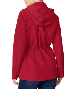 Women's Petite Water-Resistant Hooded Anorak Jacket