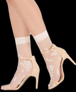 Women's 2-Pk. Stamped Floral Anklet Fashion Socks