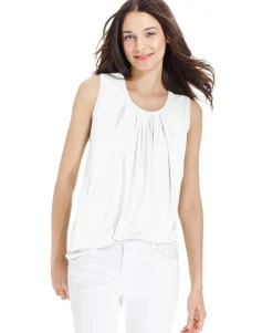 Women's Pleated Sleeveless Top