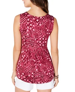 Women's Pleated V-Neck Blouse