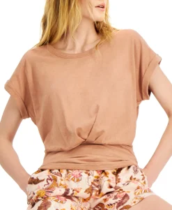 Women's Pleated-Front Top