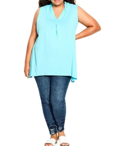 Women's Plus Aria Pleat Top