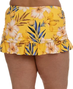 Women's Plus Belle Fiore Skirted Swim Bottoms