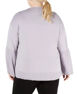 Women's Plus Bell-Sleeve Top