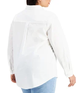 Women's Plus Button-Front Top