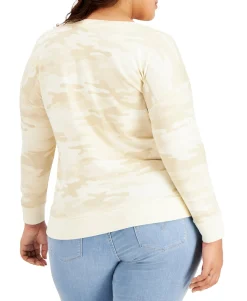 Women's Plus Camo-Print French Terry Sweatshirt