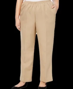 Women's Plus Classic Pull-On Straight-Leg Pants