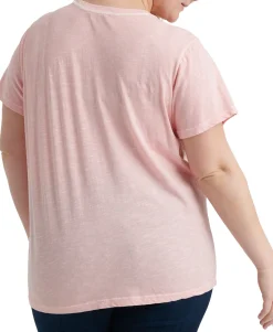 Women's Plus Cotton Eyelet Top